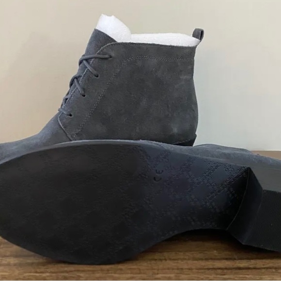 Vionic Orthaheel Women Suede Lace-up Ankle Boots - Andi - Charcoal - Size 10 NEW - Picture 4 of 9